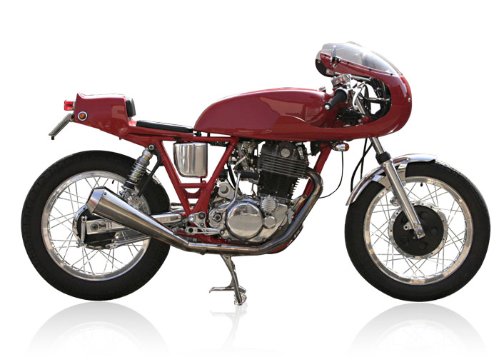 yamaha sr400 カスタム カフェレーサーカスタム 画像  オレンジブルバード　カフェレーサー　SR